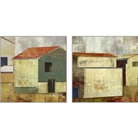 Framed 'Abstract Construction 2 Piece Art Print Set' border=