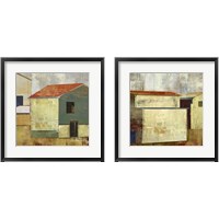 Framed 'Abstract Construction 2 Piece Framed Art Print Set' border=