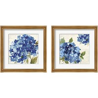 Framed 'Hampton Hydrangea 2 Piece Framed Art Print Set' border=