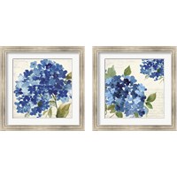 Framed 'Hampton Hydrangea 2 Piece Framed Art Print Set' border=