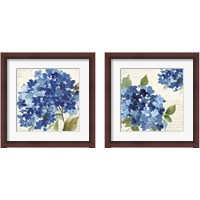 Framed 'Hampton Hydrangea 2 Piece Framed Art Print Set' border=