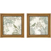 Framed 'Damask Bird 2 Piece Framed Art Print Set' border=