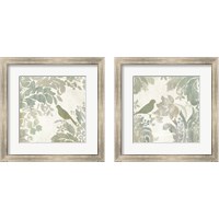 Framed 'Damask Bird 2 Piece Framed Art Print Set' border=