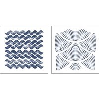 Framed 'Nautical Pattern 2 Piece Art Print Set' border=