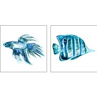 Framed 'Fish 2 Piece Art Print Set' border=