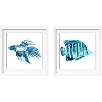 Framed 'Fish 2 Piece Framed Art Print Set' border=