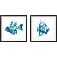 Framed 'Fish 2 Piece Framed Art Print Set' border=