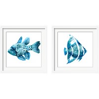 Framed 'Fish 2 Piece Framed Art Print Set' border=