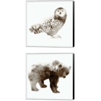 Framed 'Wildlife 2 Piece Canvas Print Set' border=