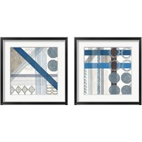 Framed 'Folk Patchwork 2 Piece Framed Art Print Set' border=