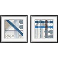 Framed 'Folk Patchwork 2 Piece Framed Art Print Set' border=