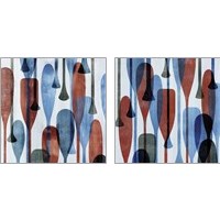 Framed 'Paddles  2 Piece Art Print Set' border=