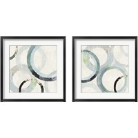 Framed 'Pale Blues 2 Piece Framed Art Print Set' border=