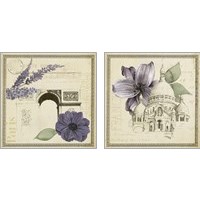 Framed 'Paris Ephemera 2 Piece Art Print Set' border=