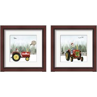 Framed 'Country Santa 2 Piece Framed Art Print Set' border=