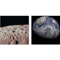 Framed 'Space Photography 2 Piece Art Print Set' border=