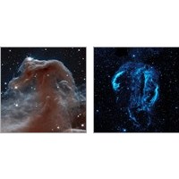 Framed 'Space Photography 2 Piece Art Print Set' border=