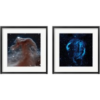 Framed 'Space Photography 2 Piece Framed Art Print Set' border=