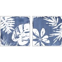 Framed 'Tropical Indigo Impressions 2 Piece Art Print Set' border=