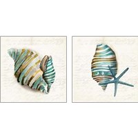 Framed 'Blue Sealife 2 Piece Art Print Set' border=