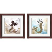 Framed 'Mermaid 2 Piece Framed Art Print Set' border=