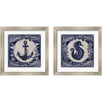 Framed 'Ink Nautical 2 Piece Framed Art Print Set' border=