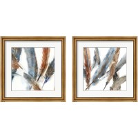 Framed 'Past and Present 2 Piece Framed Art Print Set' border=