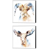 Framed 'Watercolour Wildlife 2 Piece Canvas Print Set' border=