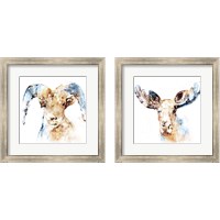 Framed 'Watercolour Wildlife 2 Piece Framed Art Print Set' border=