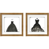 Framed 'Black Dress 2 Piece Framed Art Print Set' border=