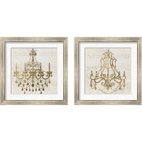 Framed 'Golden Chandelier 2 Piece Framed Art Print Set' border=