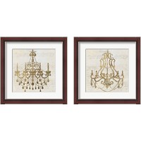 Framed 'Golden Chandelier 2 Piece Framed Art Print Set' border=