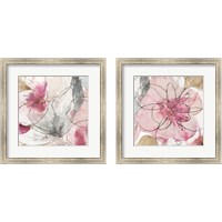 Framed 'Pretty in Pink 2 Piece Framed Art Print Set' border=