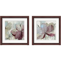 Framed 'Drippy Floral 2 Piece Framed Art Print Set' border=