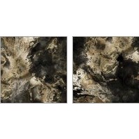 Framed 'Gold Marbled Abstract 2 Piece Art Print Set' border=