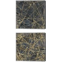 Framed 'Geometric Gold 2 Piece Canvas Print Set' border=