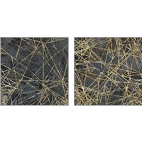 Framed 'Geometric Gold 2 Piece Art Print Set' border=