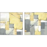 Framed 'Golden Abstract 2 Piece Art Print Set' border=