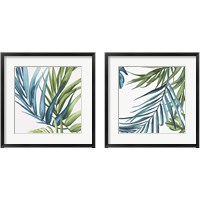 Framed 'Palm Leaves 2 Piece Framed Art Print Set' border=