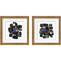 Framed 'Black Shapes 2 Piece Framed Art Print Set' border=