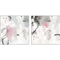 Framed 'Gray Pink 2 Piece Art Print Set' border=