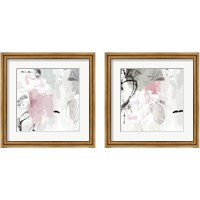 Framed 'Gray Pink 2 Piece Framed Art Print Set' border=