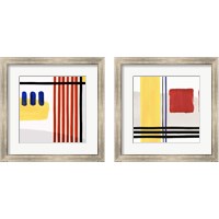 Framed 'Lines 2 Piece Framed Art Print Set' border=