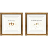 Framed 'Christmas Cuties 2 Piece Framed Art Print Set' border=