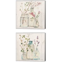 Framed 'Blossoms on Birch 2 Piece Canvas Print Set' border=