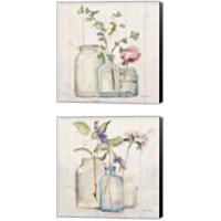 Framed 'Blossoms on Birch 2 Piece Canvas Print Set' border=