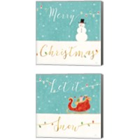 Framed 'Underlined Christmas 2 Piece Canvas Print Set' border=