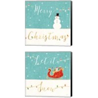 Framed 'Underlined Christmas 2 Piece Canvas Print Set' border=