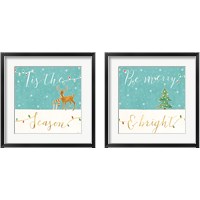 Framed 'Underlined Christmas 2 Piece Framed Art Print Set' border=