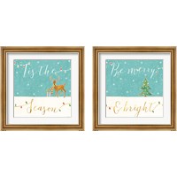 Framed 'Underlined Christmas 2 Piece Framed Art Print Set' border=